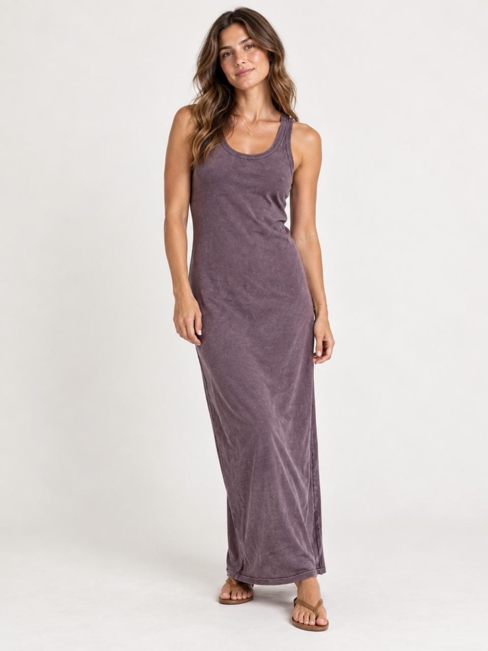 Double Zero Dusty Mauve Maxi Tank Dress Size Small